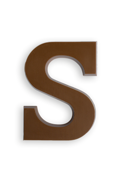 Chocoladeletter van melkchocolade